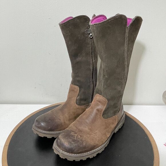 Timberland Tall Boots Brown Earthkeepers‎ Girls Youth 4.5 Equestrian - Picture 4 of 12